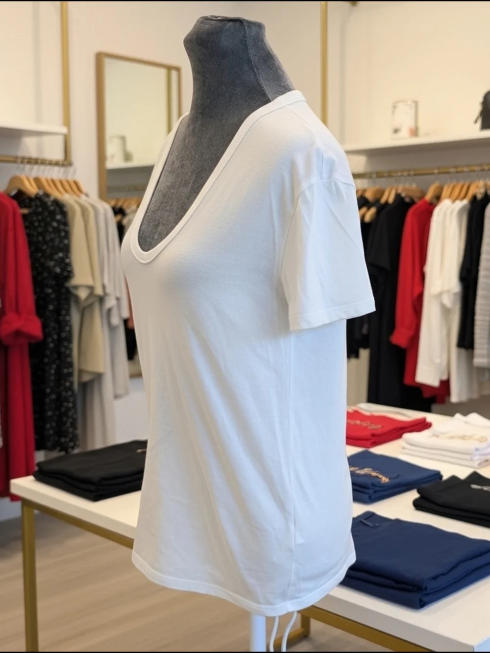 AG Adriano Goldschmied‎ Henson Women's White Scoop Neck Short Sleeve T-Shirt XS